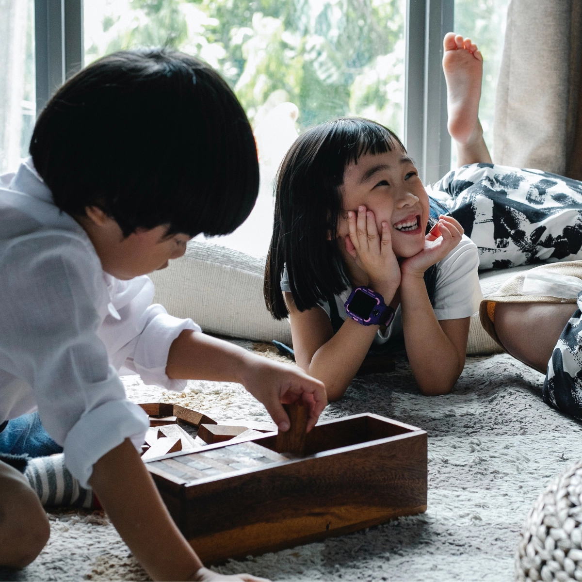 Happy children smiling and laughing