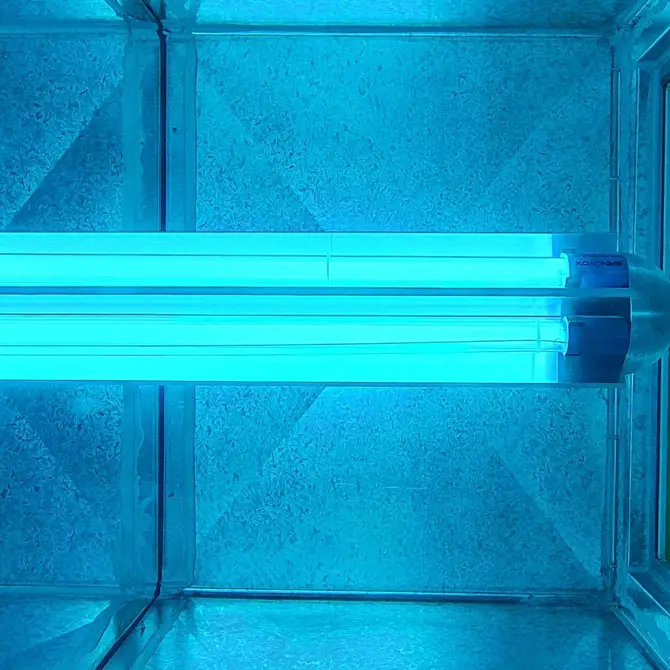 Blue UV light rays